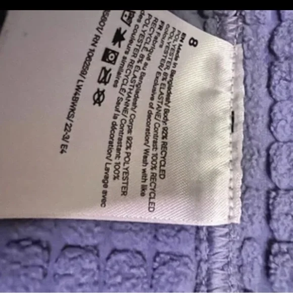 Lululemon Athletica Water Repellent Fleece Hiking Vest Peri Purple Size 8 - Picture 10 of 15